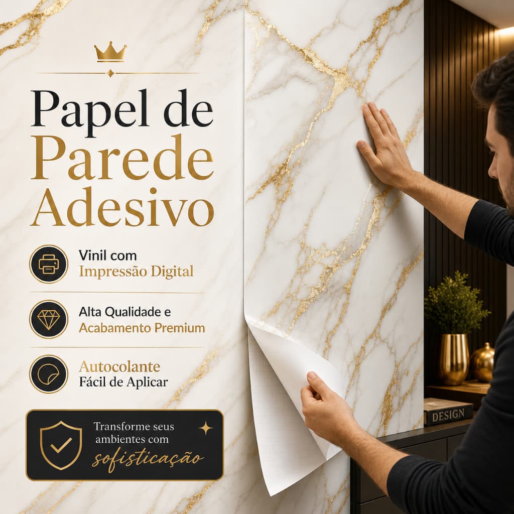 Papel de Parede Adesivo  Diversos Estilos Decoração