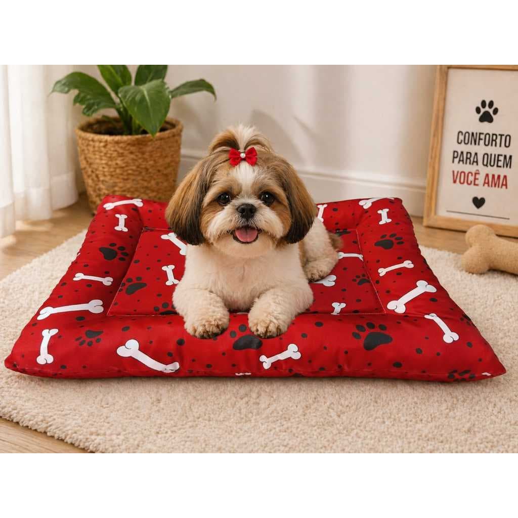 Caminha Pet Cachorro 60x45cm Lavável com 3 Zíperes Super Confortável Varias Estampas 🐶❤️