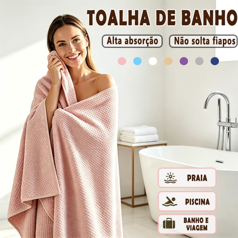 Toalha De Banho Grande para Banheiro Absorvente e Macia Viagem Natação Academia Praia Seca Rápido