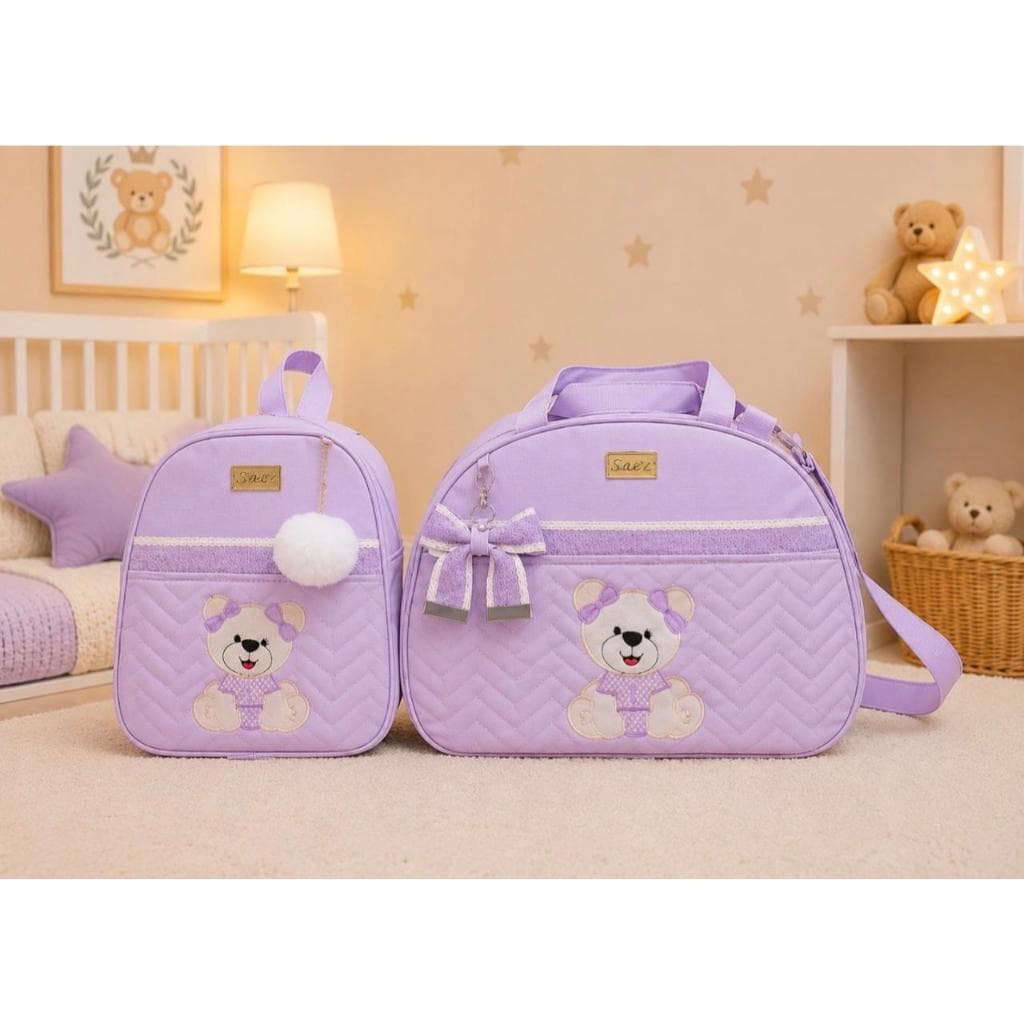 Bolsa Maternidade Premium 2 Peças Impermeável Bolsa Grande e Mochila