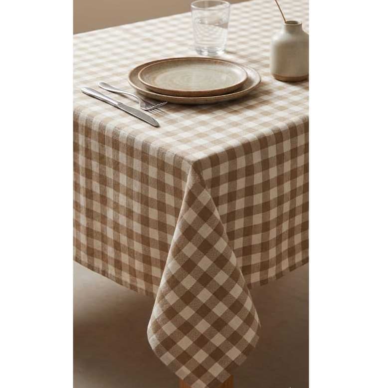 Toalha de Mesa Quadrada Xadrez 1,40x1,40m para 4 Cadeiras Sala de Jantar