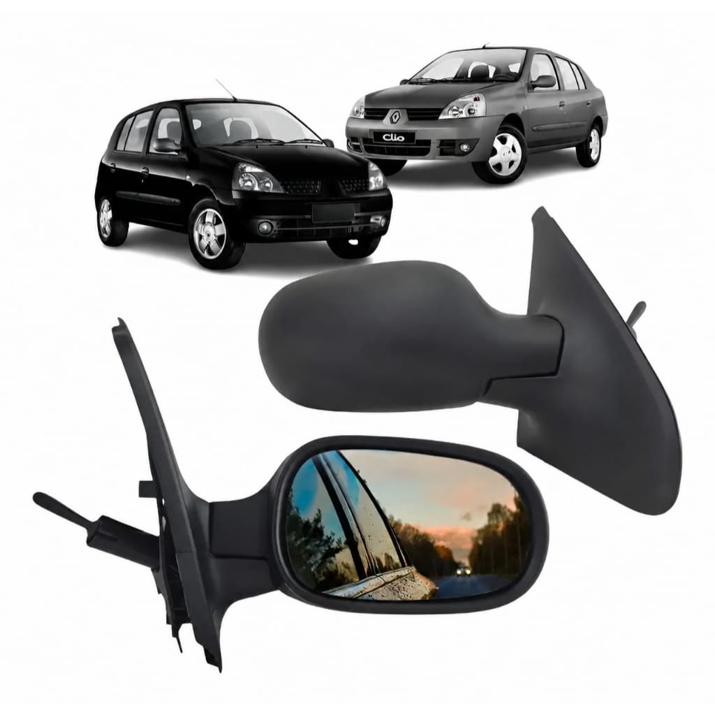 Espelho Retrovisor Renault Clio Sedan Hatch 2000 A 2012 com Controle