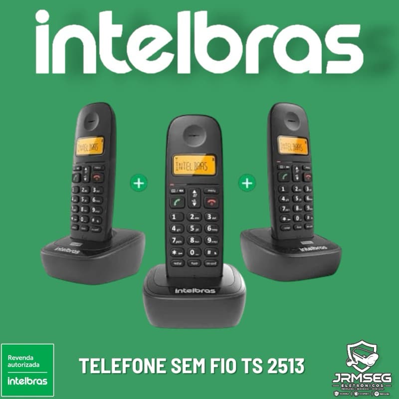 Telefone sem fio TS 2513 digital com dois ramais adicionais