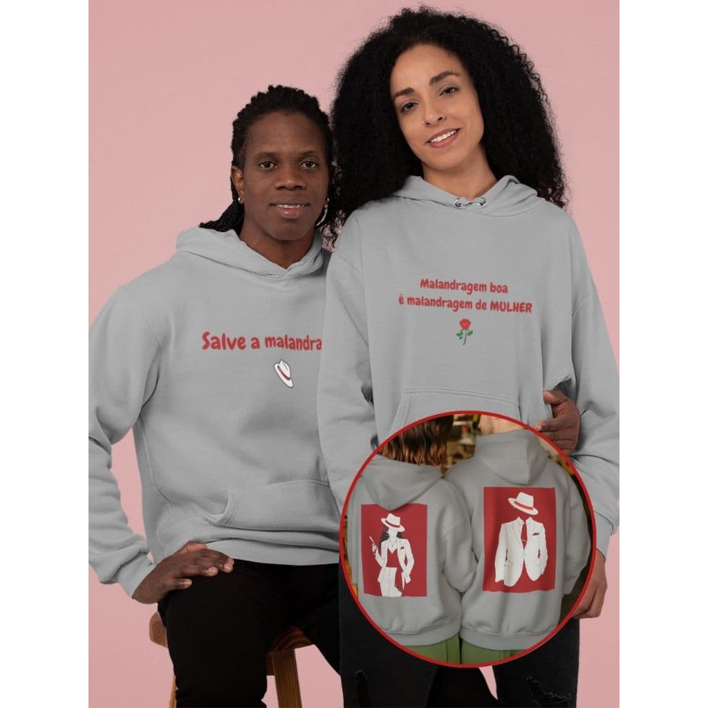 PEÇAS AVULSAS - Blusa Moletom de Frio Estampa Axé Fé Malandragem Sr Zé Maria Navalha Umbanda Quimbanda Candomblé Moleton