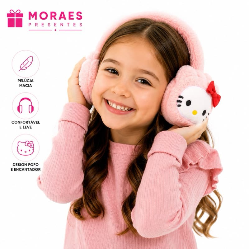 💖 Protetor de orelha infantil peluciado , super fofo, quentinho e confortável para o inverno!