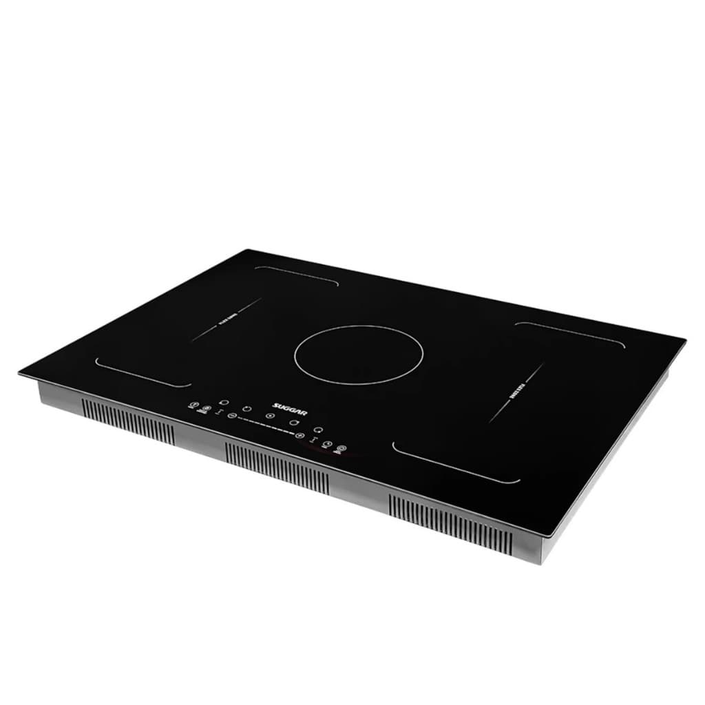 Cooktop de Indução 5 Zonas de Aquecimento FLEX Suggar De Vidro Espelhado