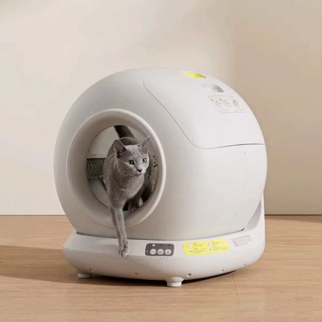 Caixa de Areia Automatica Autolimpante Banheiro Para Gatos Fechado Inteligente Smart Luxo App Wifi