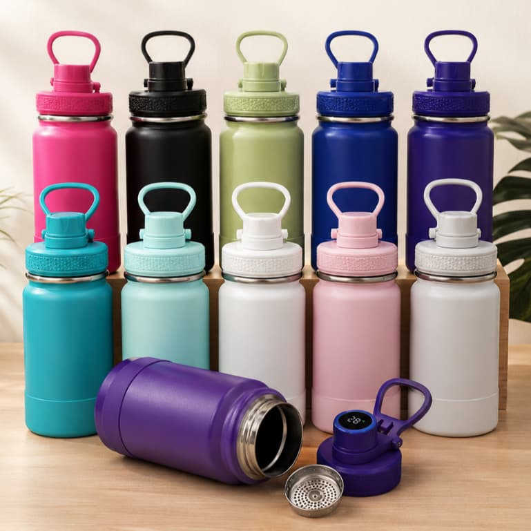 Garrafa Térmica Inox 350ml Personalizada Água Café Antivazamento Para Academia Trabalho Viagem