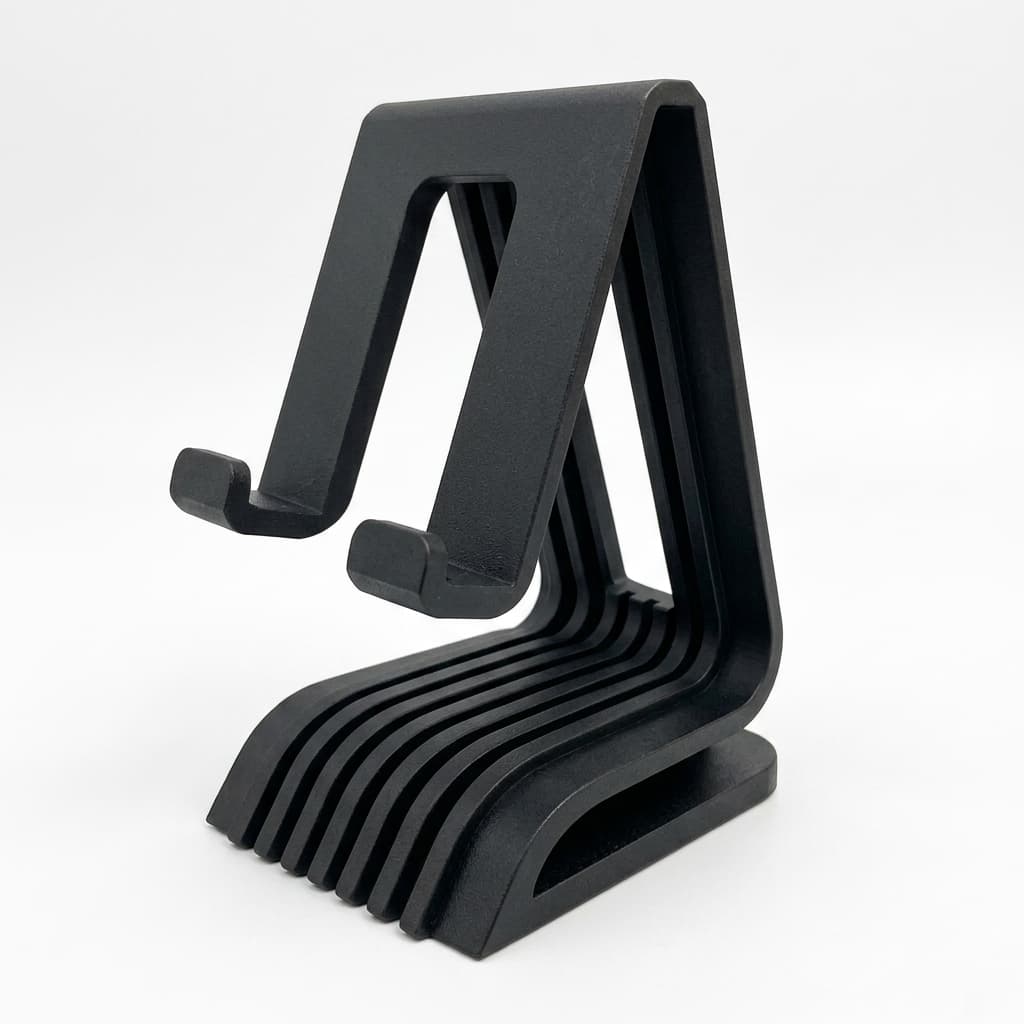 Suporte de Celular Premium Antiderrapante Base Estável cor Preto e Branco