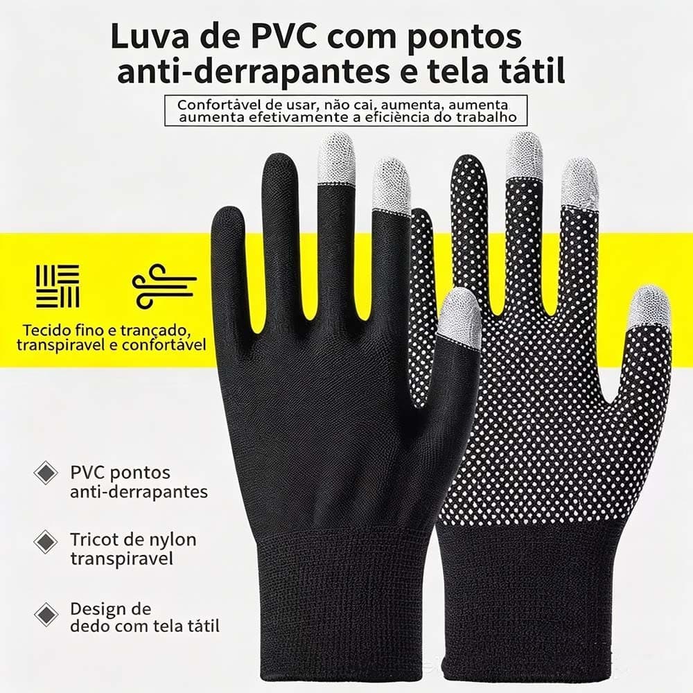 Luvas Unissex Finas Leves Antiderrapantes para Ciclismo e Motociclismo