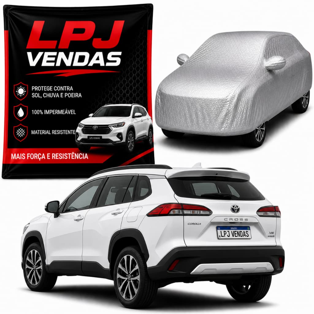 Capa De Cobrir Carro Corola Cross Com Forro 100% Impermeável Protege Sol Chuva Poeira Anti-UV