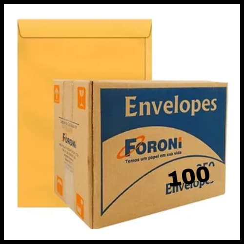 Envelope Kraft Ouro Folha Oficio/a4 24x34cm