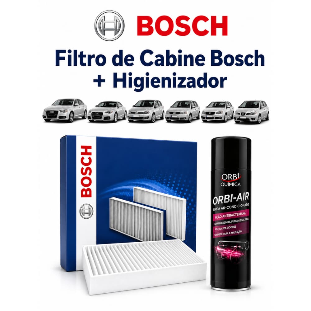 Filtro Ar Condicionado VW Golf Bora Polo Bosch Opção Orbi