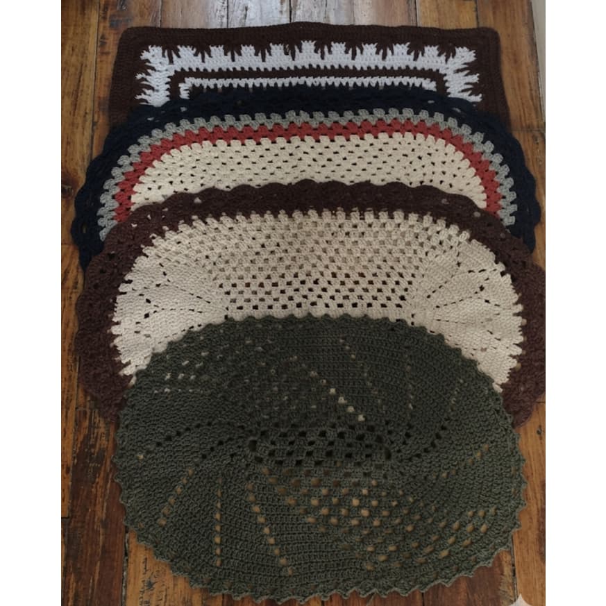 Tapetes Pequenos Oval Retângula Crochê