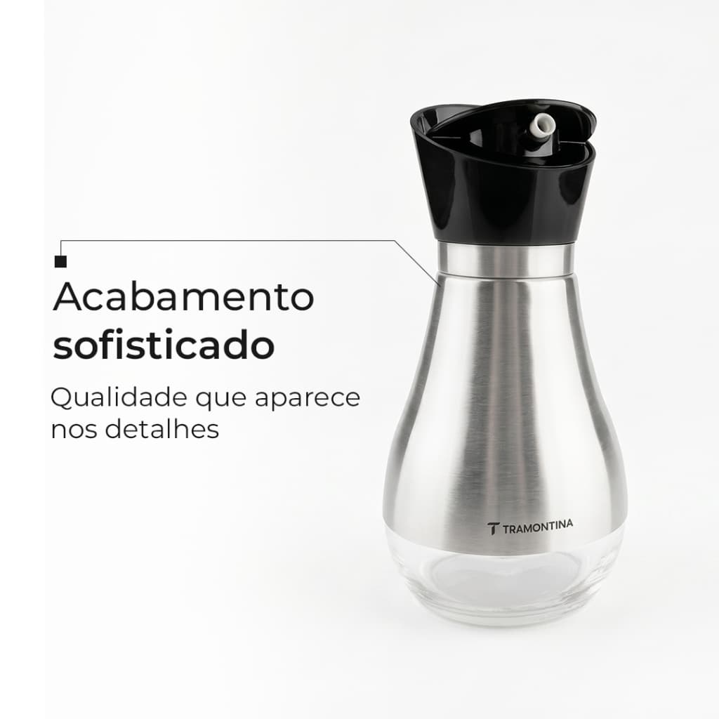 Conjunto Porta Temperos Tramontina Realce com Suporte e Dosador Premium