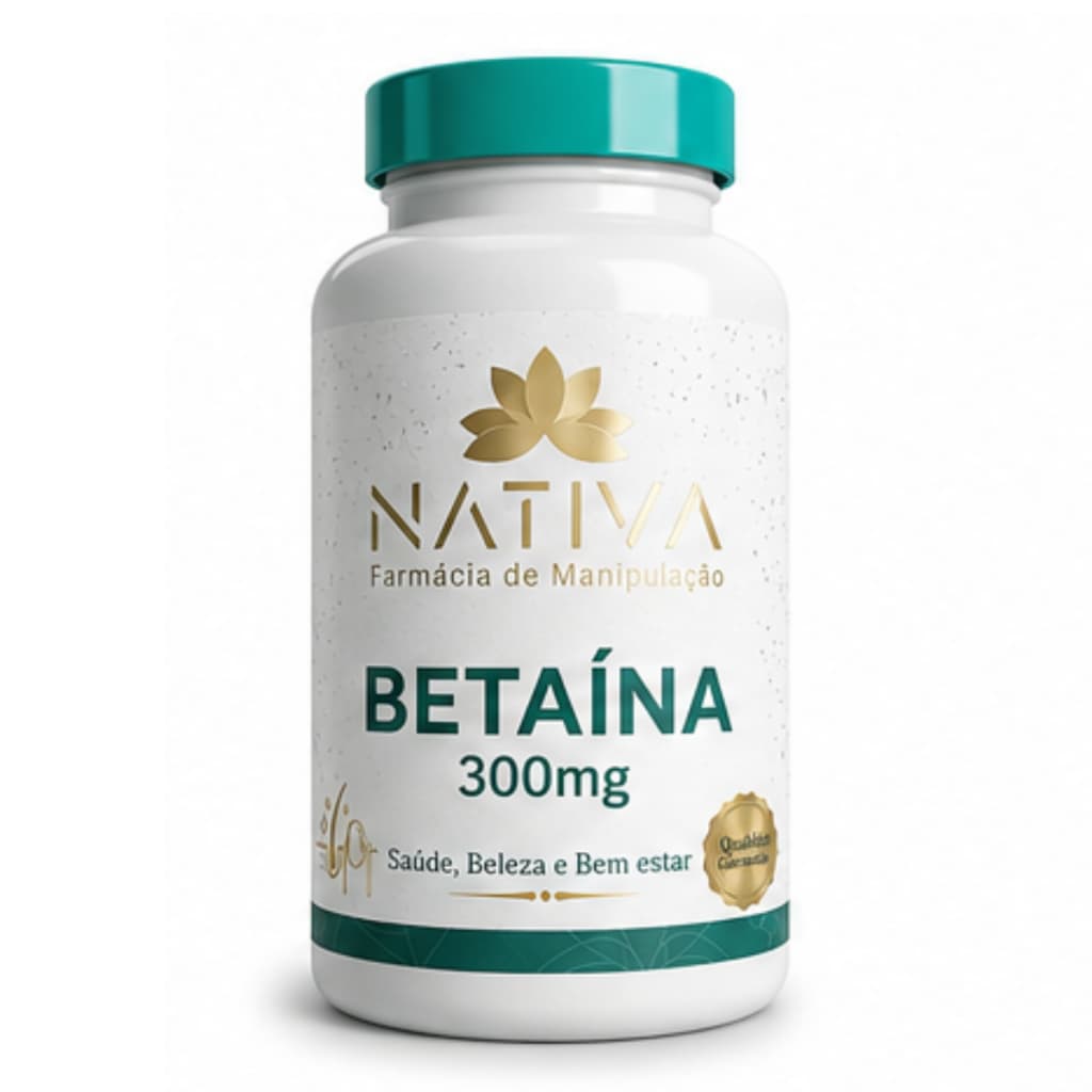 Betaína HCL 300mg - Digestão - 60 Capsulas