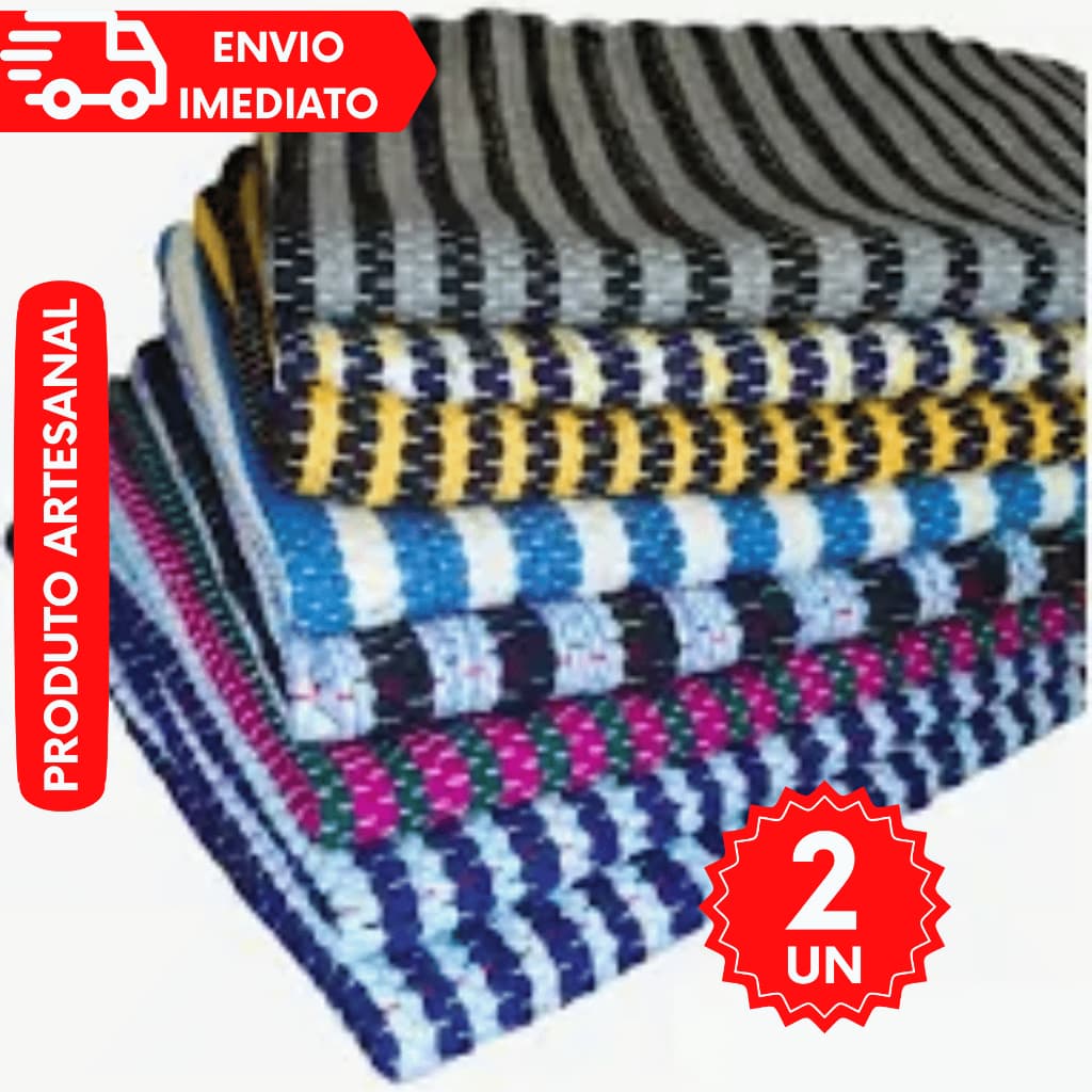 Kit Tapete Reforçado Grande Porta Cozinha 75x50 cm Zebra Artesanal Tear Malhas Primeira Linha