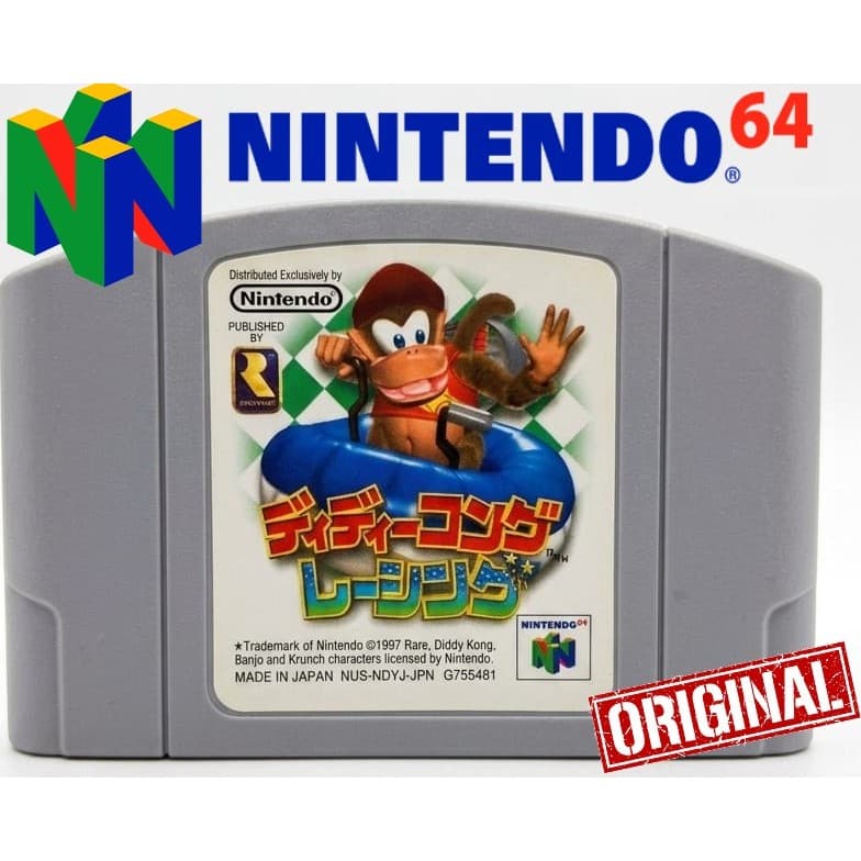 Diddy Kong Racing Japonês Nintendo 64 N64 Fita Jogo Cartucho Original Raridade Clássico Colecionável Game Funcionando A