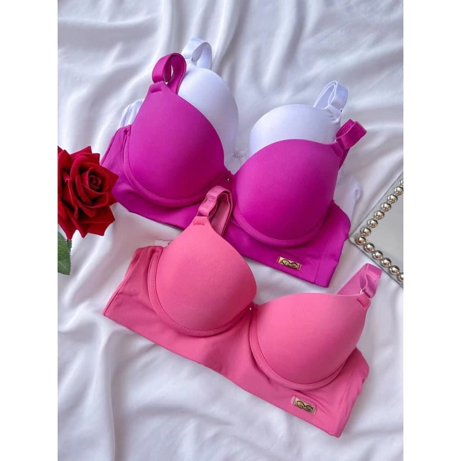 Kit 2 Sutia Feminino Duplo Reforçado Com Bojo Sustentação Alta Sountien