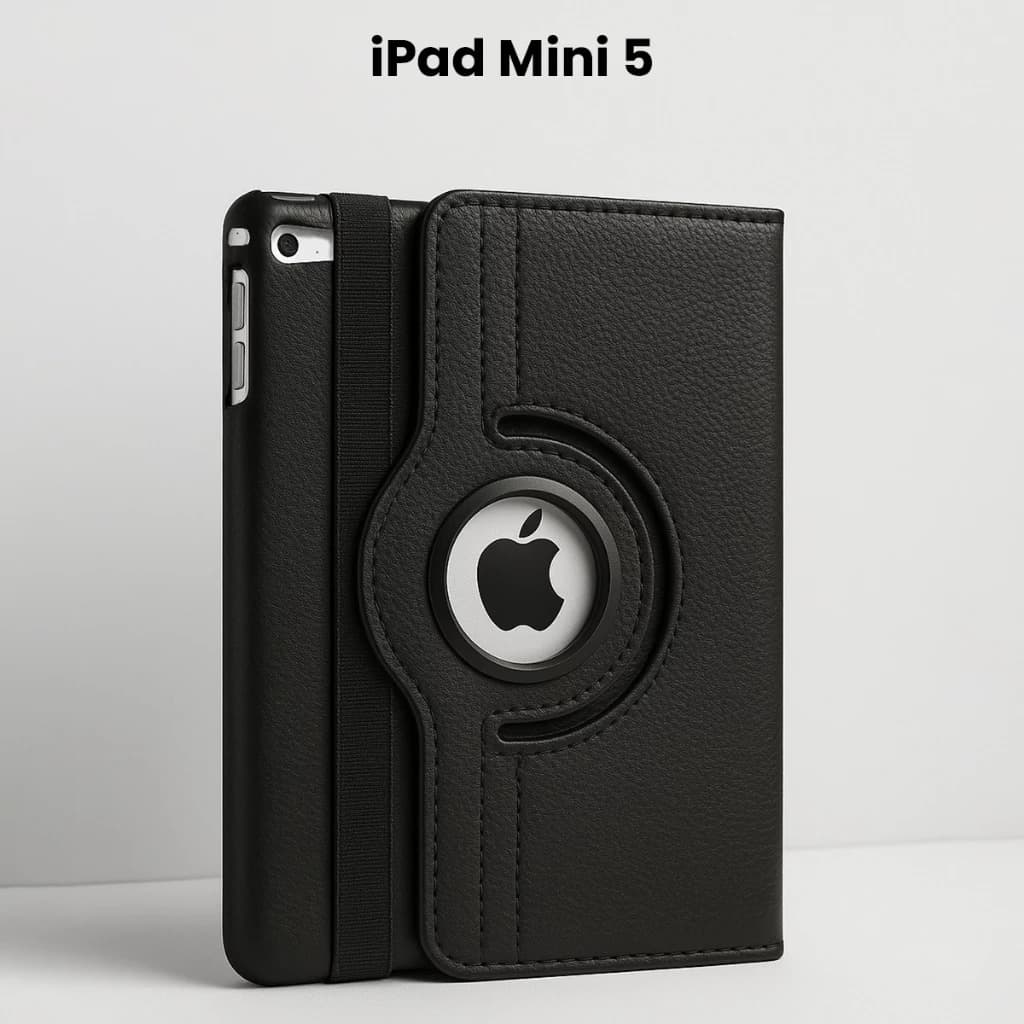 Capa iPad Mini 5 Giratória 360° Couro Sintético Suporte Rotação Ajustável Proteção Resistente Apple