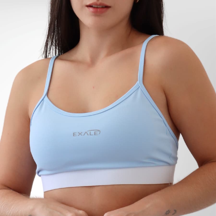 Top Feminino Barra Elastico Academia Poliamida Premium