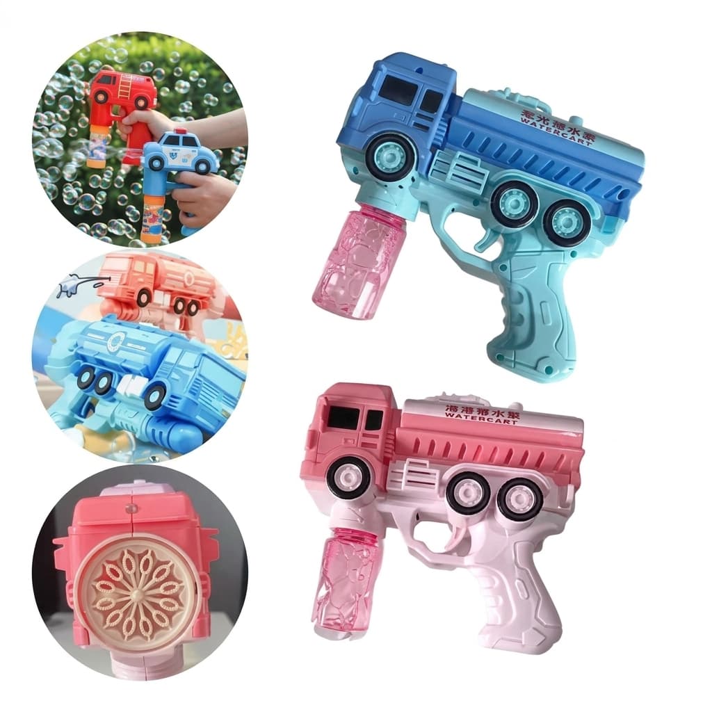 Pistola Lança Bolhas De Sabão Elétrica Caminhão Infantil