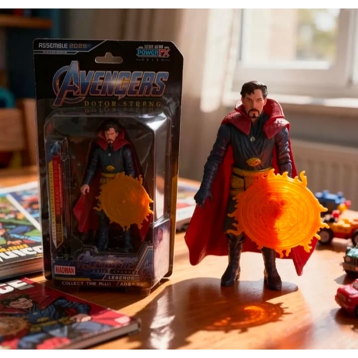 Boneco Vingadores 15 Cm Articulado Luz Led - Doutor Estranho