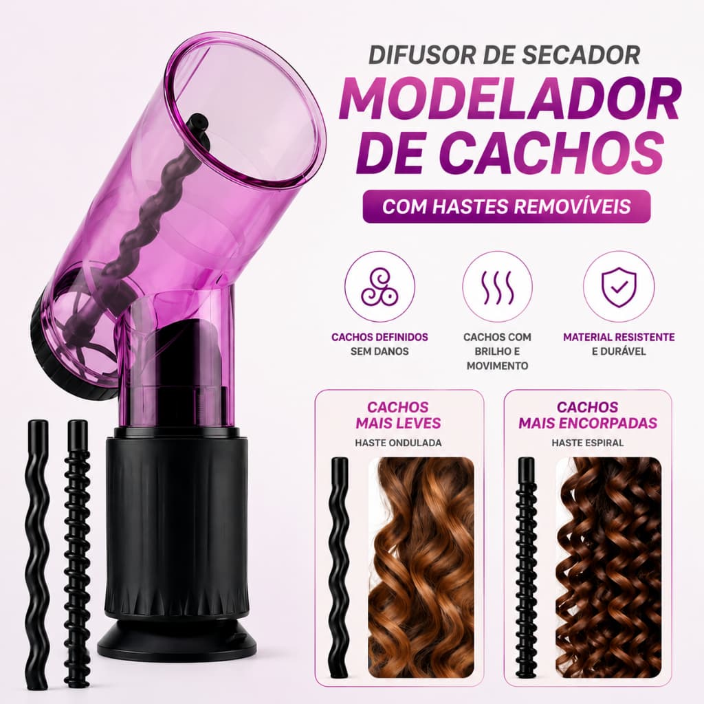 Difusor de Cabelo - Cabelo Ondulado E Cacheado Rápido e Sem Dano  / Envio Imediato!