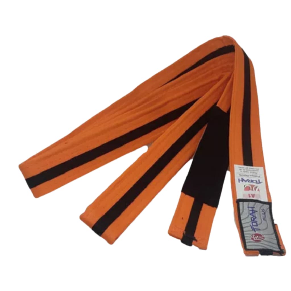 Faixa De Jiu Jitsu Laranja Com Listra Preta Torah Plus