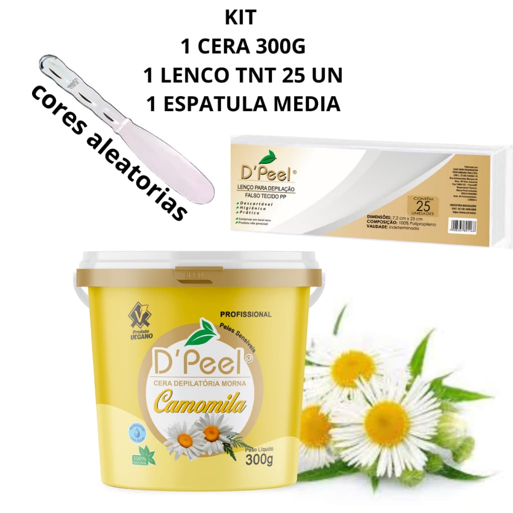 Cera Depilatória Antialergica 300g Com Lenços E Espátula ENVIO RAPIDO
