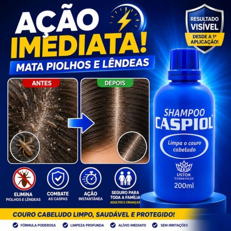 Remédio para matar Piolhos e Lêndeas. Caspiol 100ml