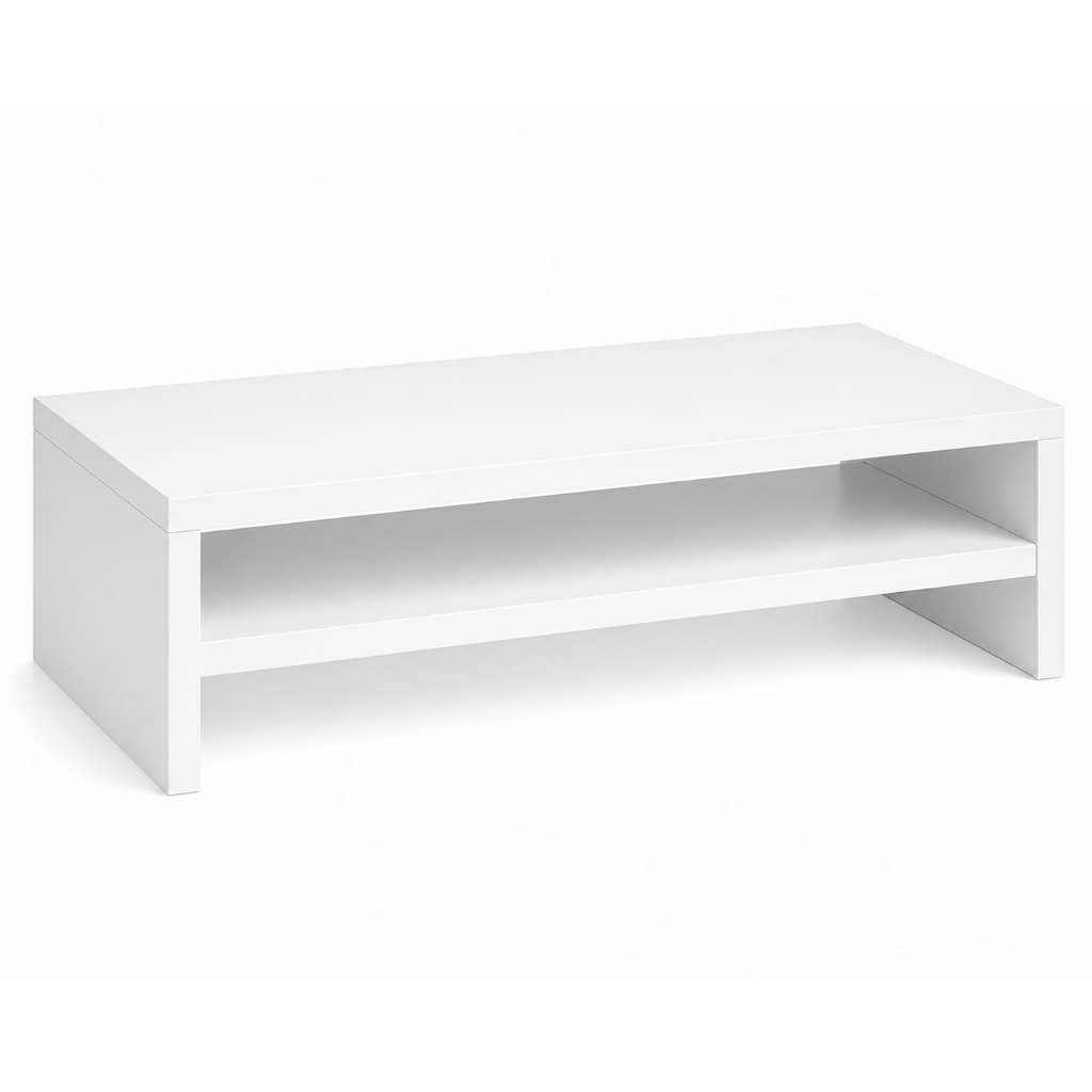 Suporte De Monitor 50cm Com Prateleira Branco