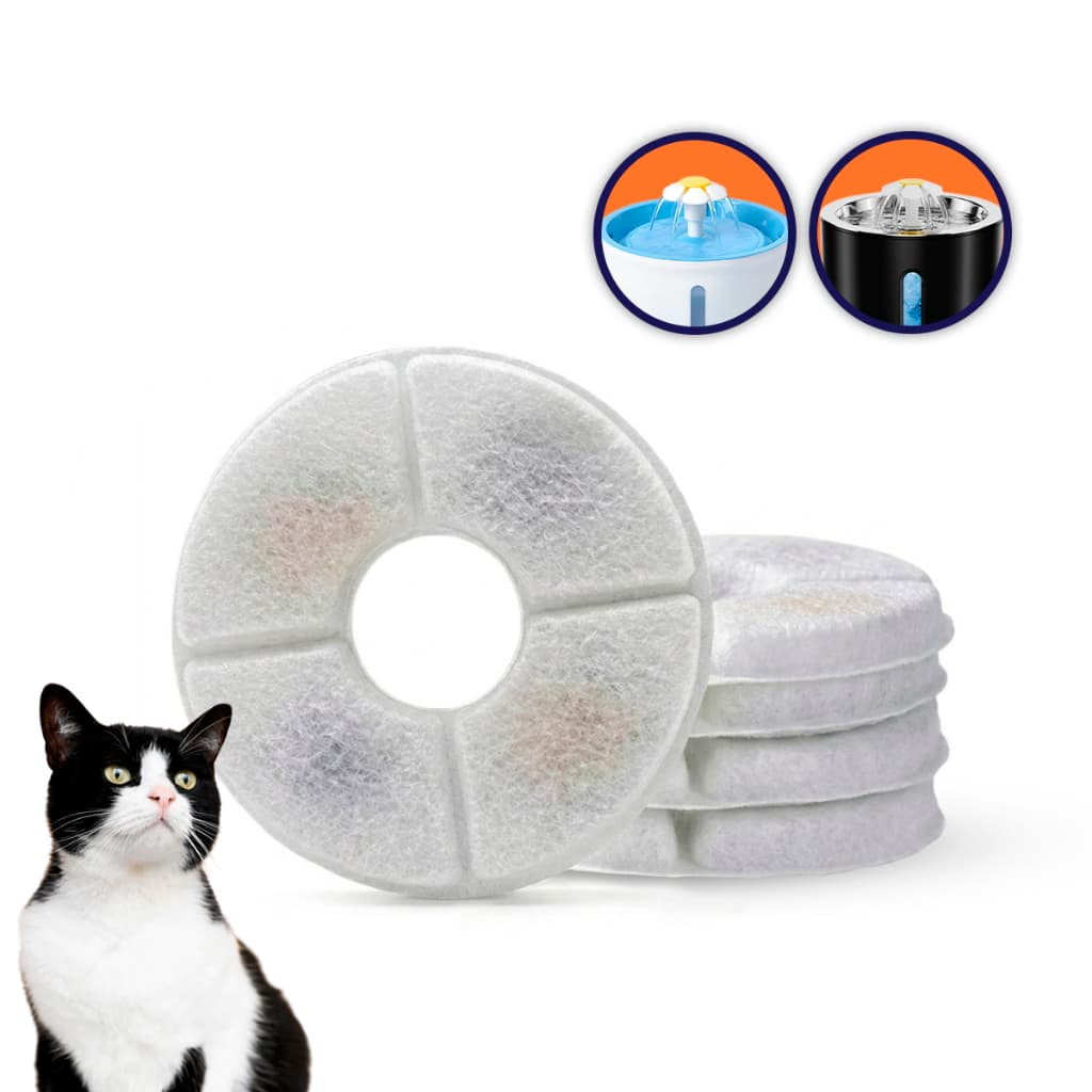Kit 4 Refil de Filtro Bebedouro Fonte de Água Automático para Pet Gatos Cachorros  Limpeza