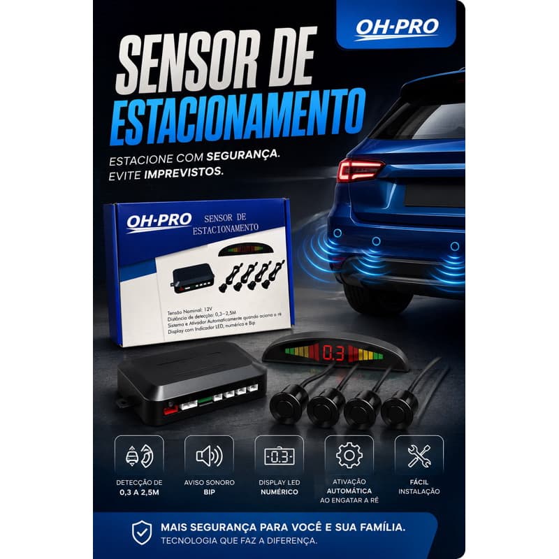 Sensor de Estacionamento Standard 4 Pontas