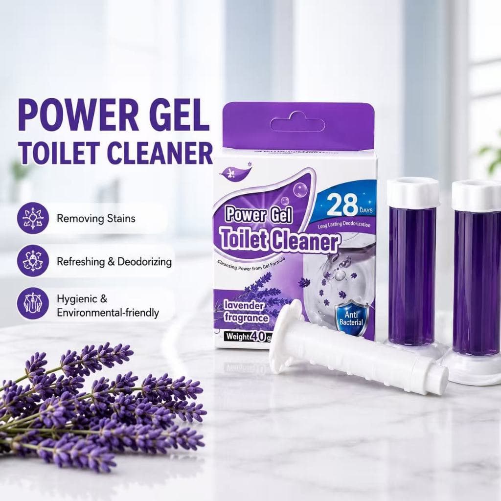 Power Gel Toilet Cleaner – Gel Adesivo Perfumado para Vaso Sanitário