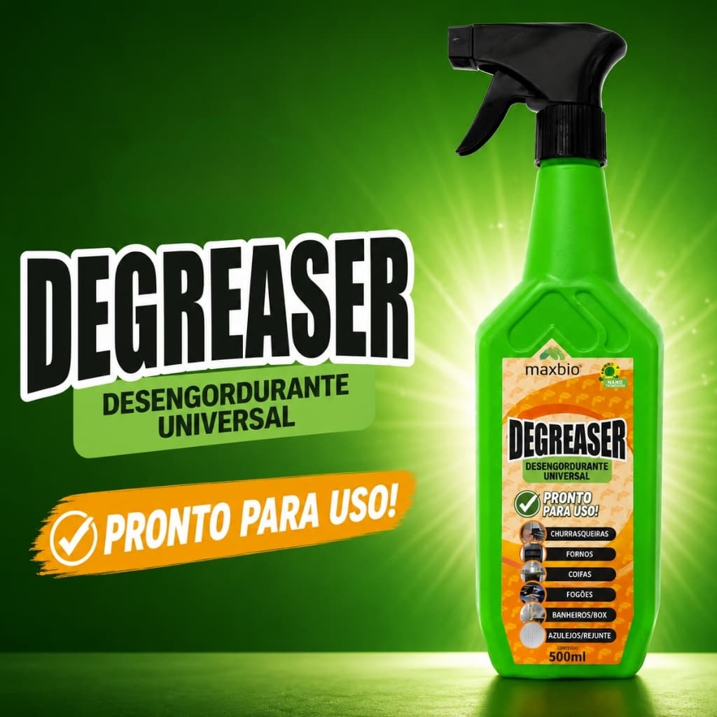 Desengordurante Universal Maxbio Degreaser Desincrustante Gordura Graxas Limpa Cozinha Banheiro Pronto Para Uso