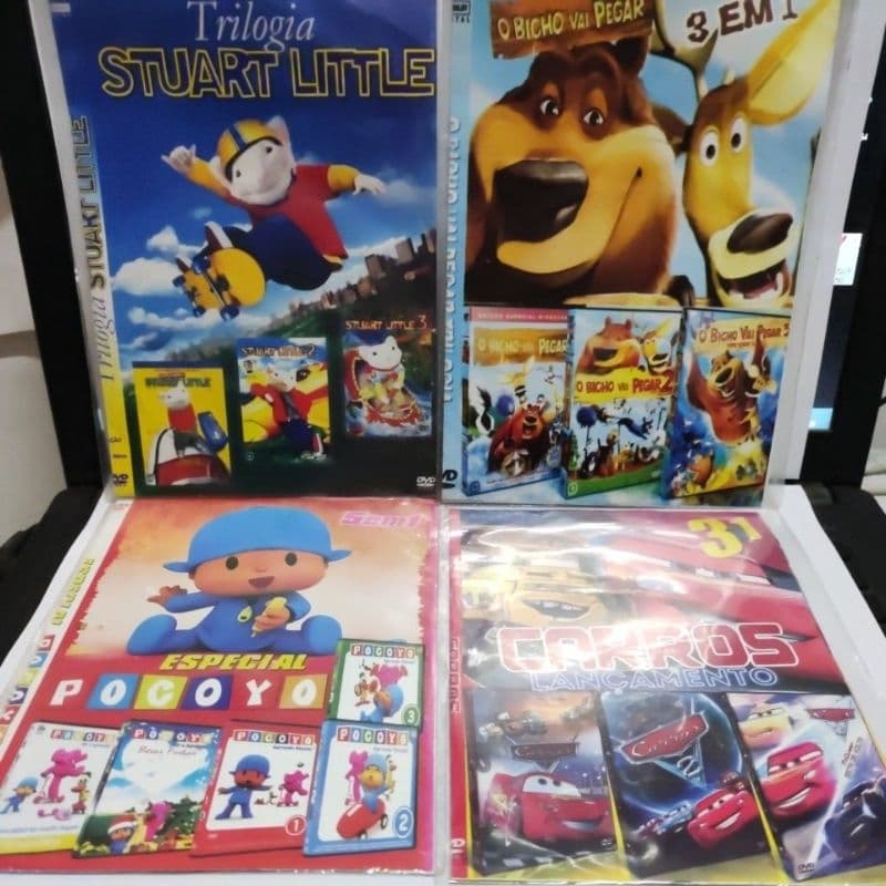 dvd coleção infantil kit 4 dvds completo novo copia