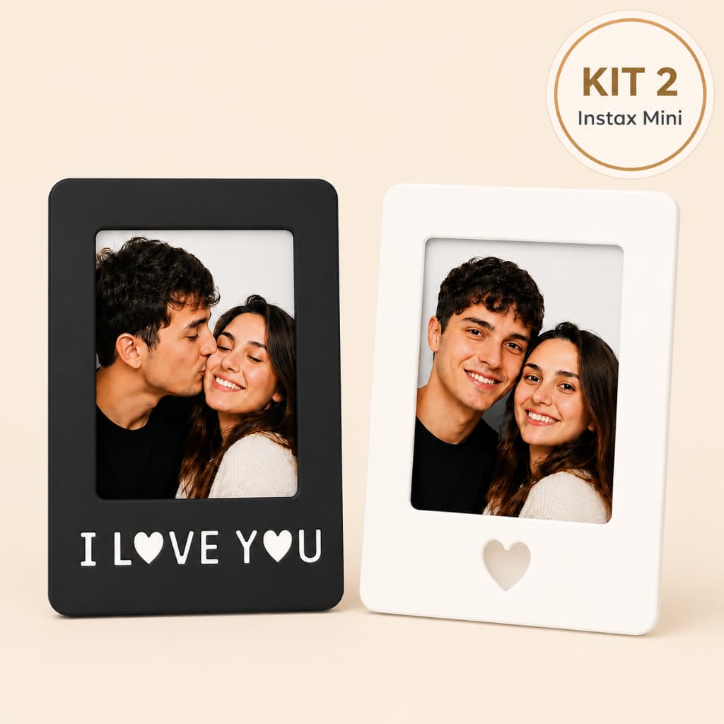 Kit 2 Porta Retrato Instax Mini Tipo Polaroid Presenta dia dos Namorados Porta Retrato Decoração