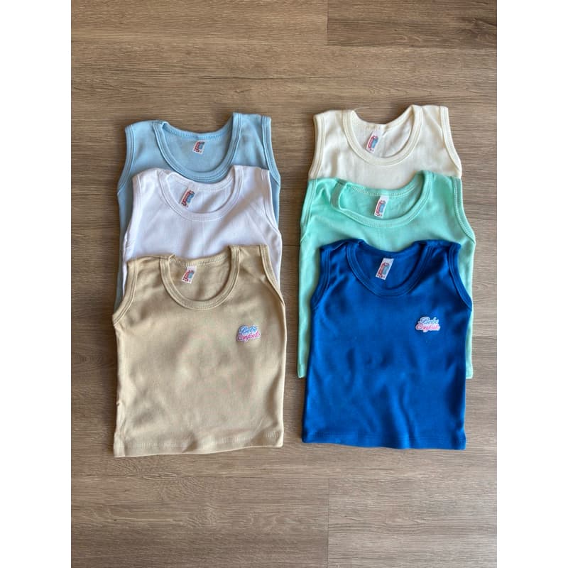 Kit 6 Camisetas Regata Bebê Suedine Cores Variadas Tamanhos P M G