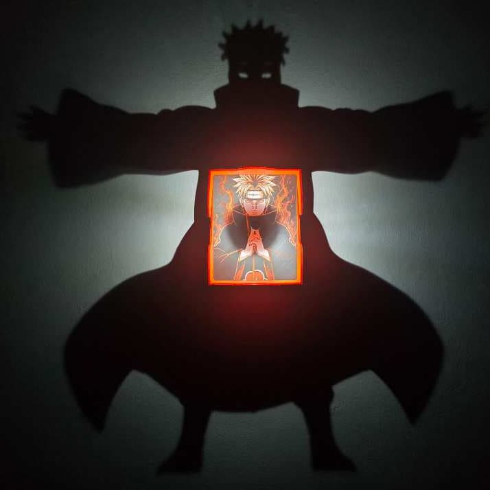 Luminária Pain Akatsuki Led Efeito Sombra Decoração Anime