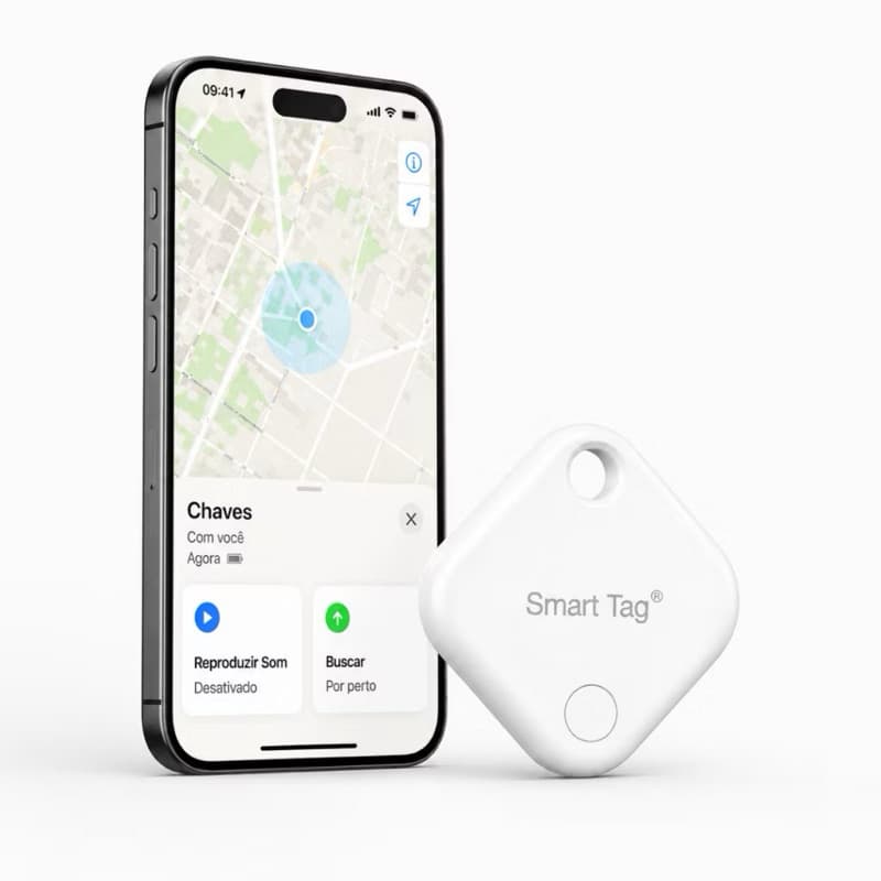 Smart Tag Localizador Bluetooth MFi iPhone iPad Rastreador GPS Chave Bolsa Anti Perda