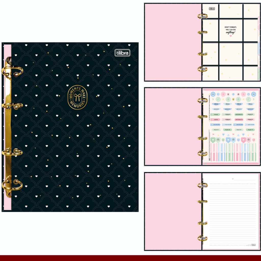 Fichário Caderno Argolado West Village Colegial 80 folhas Tilibra