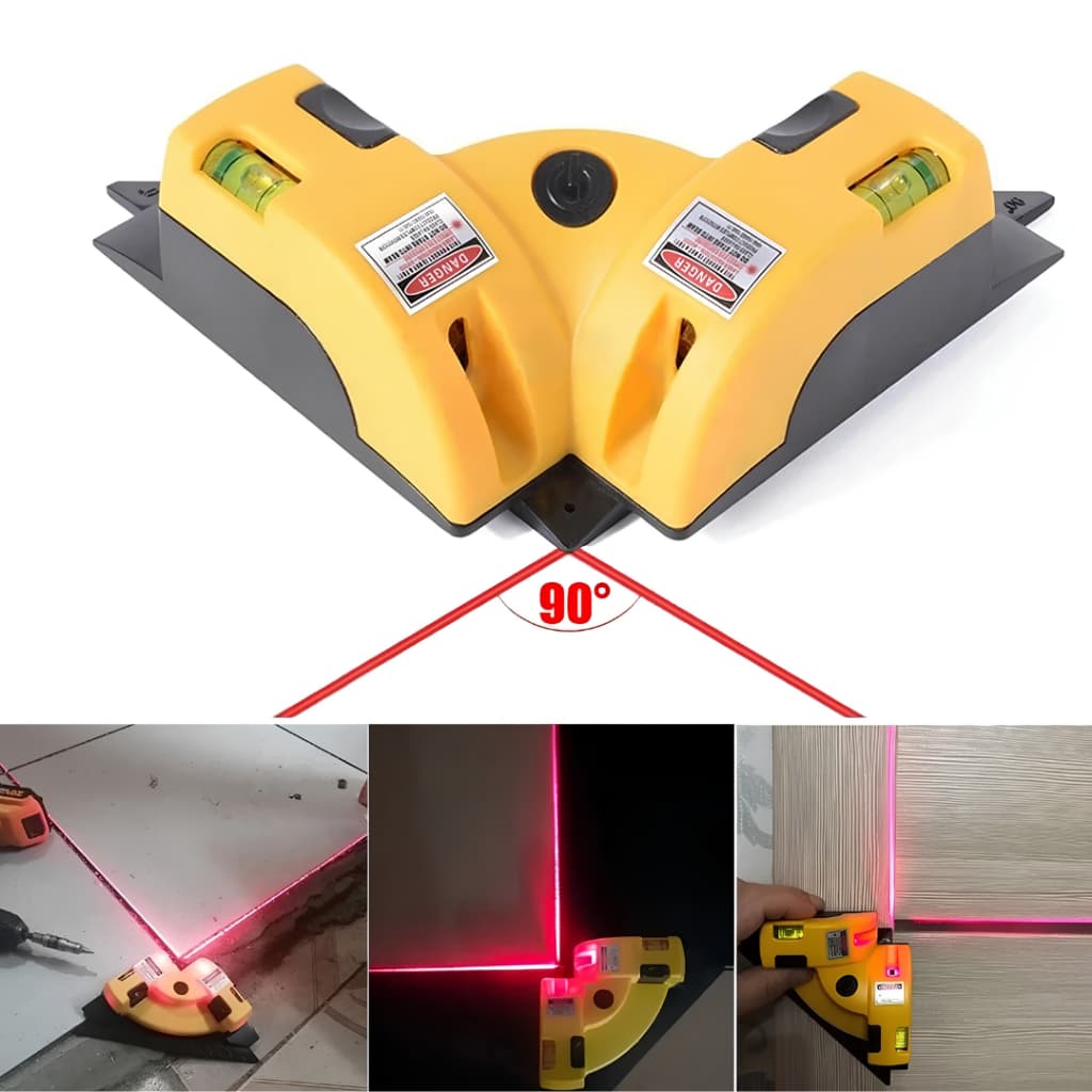 Nível Digital laser profissional 2 Linhas 90° Horizontal Vertical Esquadro Prumo 16M para Montagem