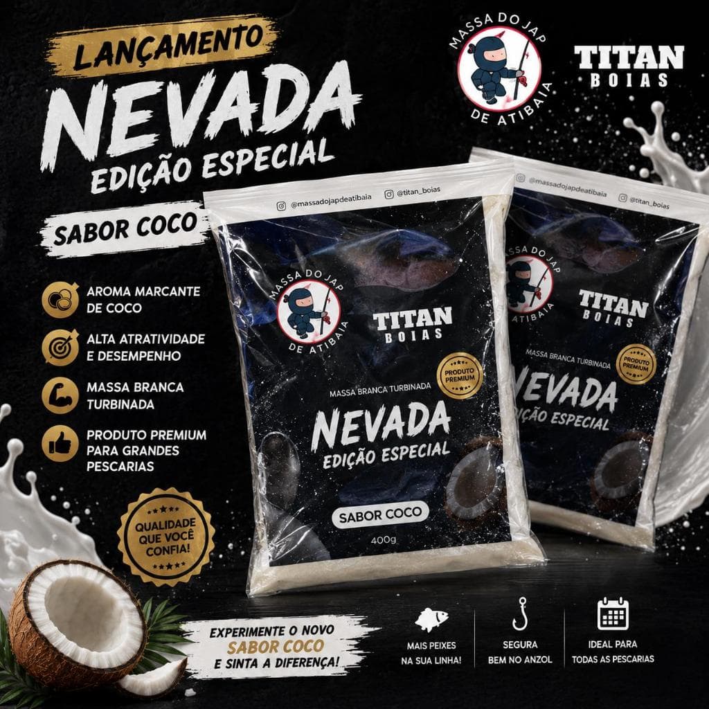 MASSA NEVADA DE COCO 400GR  LANÇAMENTO! JAPA DE ATIBAIA TAMBA/PACU