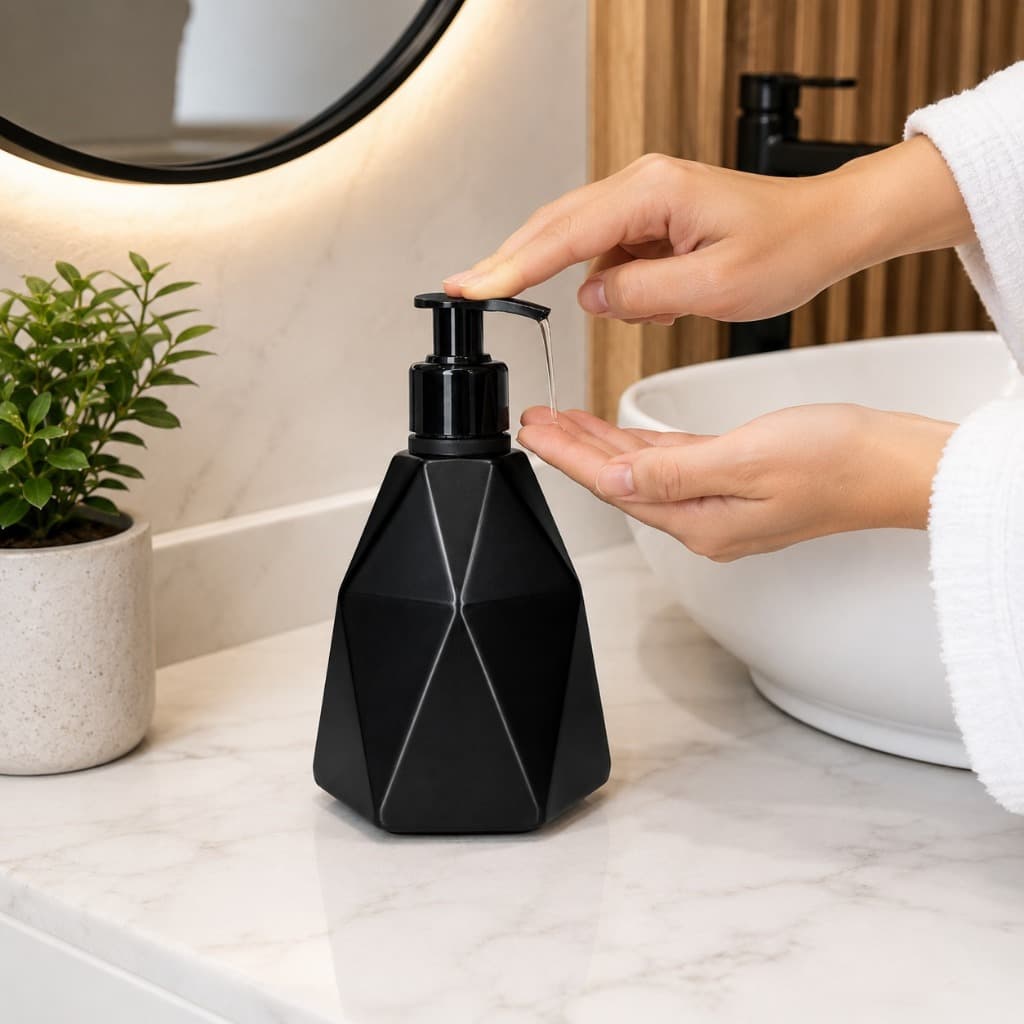 Kit Com 02 ou 03 Unidades De Saboneteira de Porta Sabonete Líquido Diamante 500ml