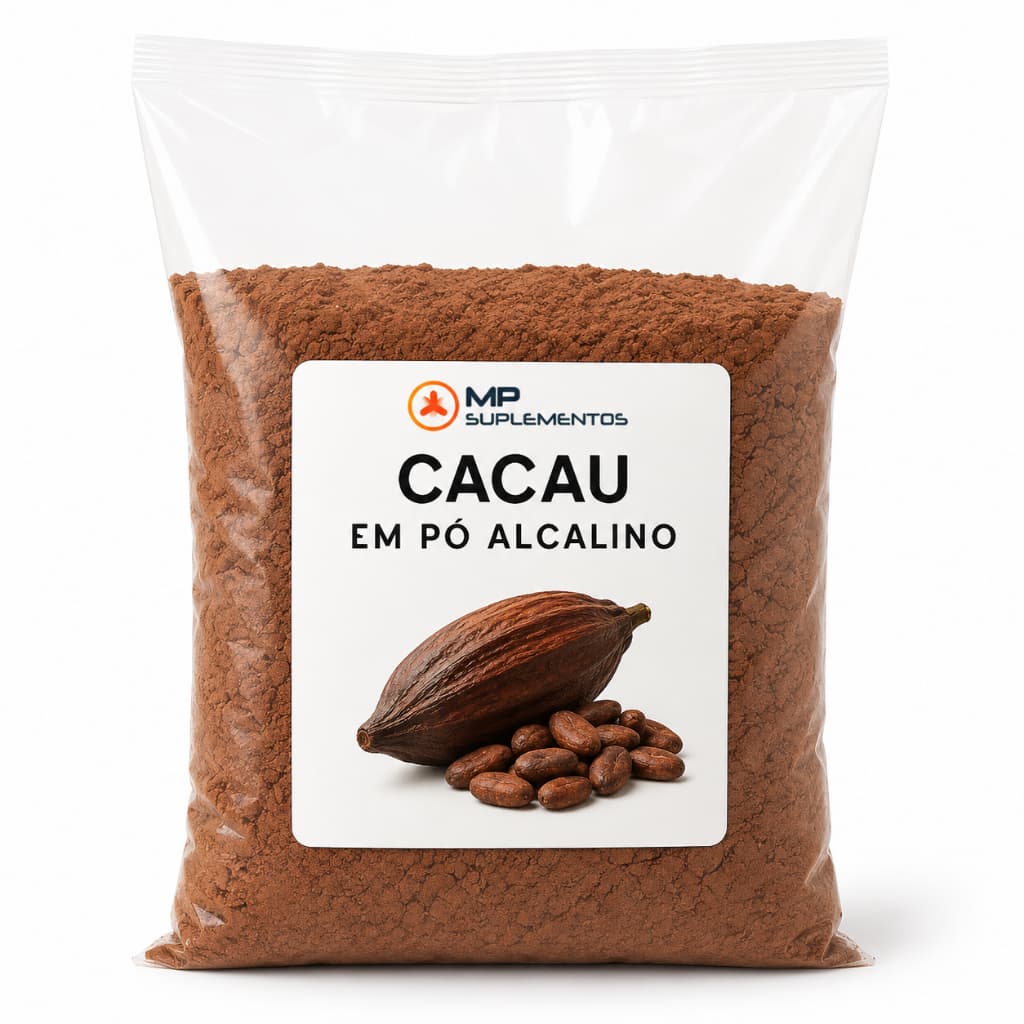 Cacau Alcalino em Pó 100% Puro 1kg Sabor Intenso Natural Sem Açúcar e Aditivos Solúvel
