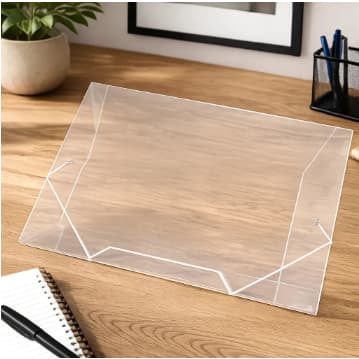 10 Pasta Aba Elástica Plástica Ofício Cristal ACP