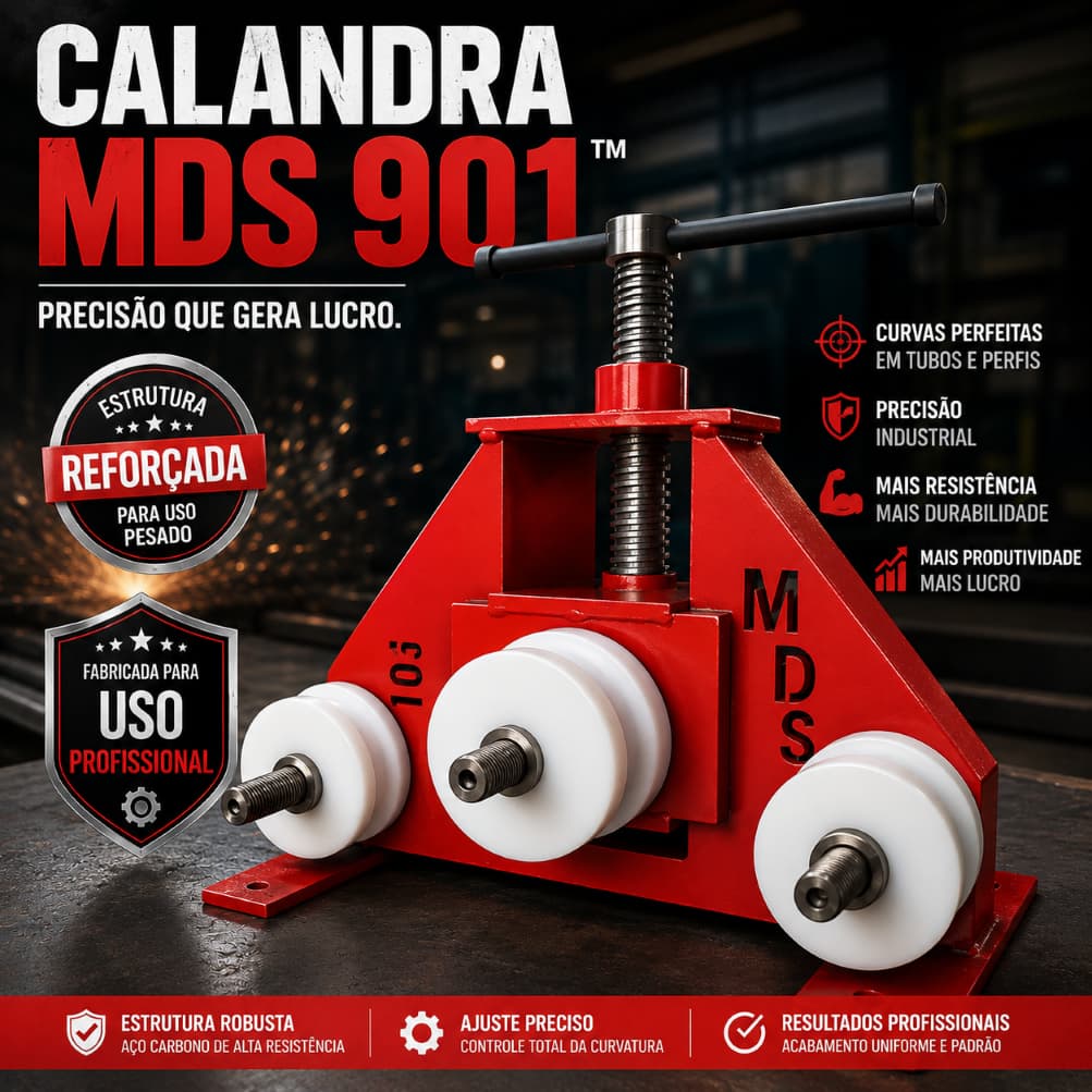 Calandra Manual MDS 901 Para Tubos Metalon e Perfis