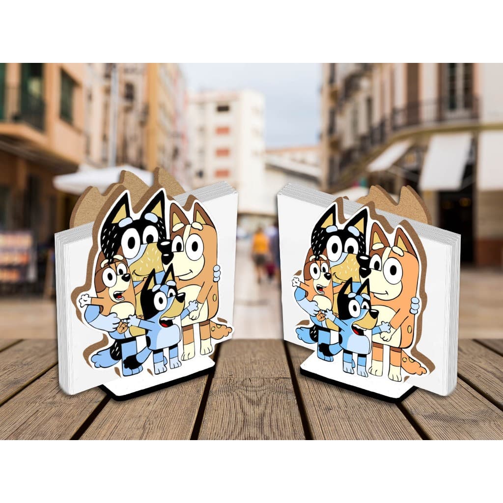 KIT 10  CENTRO DE MESA PORTA GUARDANAPO ENFEITE DE MESA BLUEY BINGO