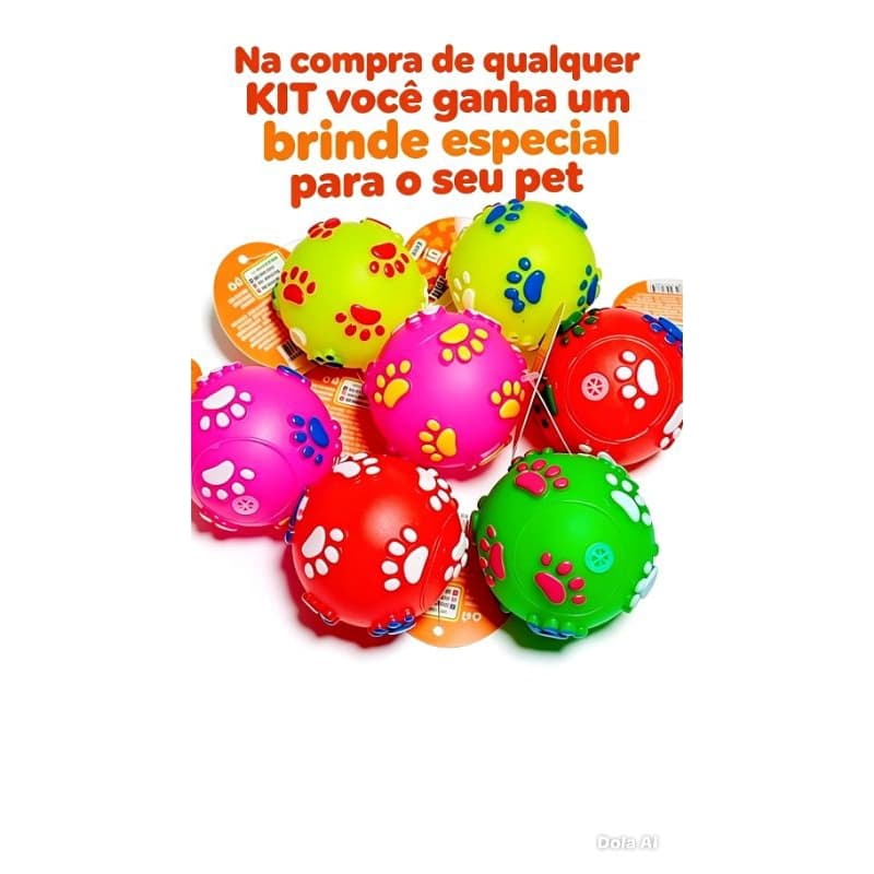 Kit 3/5/10 Bolinhas pet coloridas + frango/ Bolinhas para Pet / Bola vinil / Brinquedos para cachorro / Bolinhas para pe